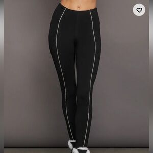 NWT carbon38 Stirrup Legging with Rhinestone Trim - Black size xs